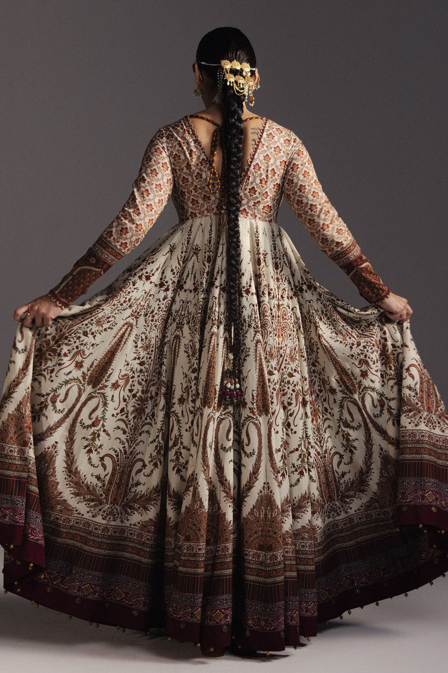 Zara Shahjahan Anarkali Embroidered Lawn Unstitched 3Pc Suit D-03 SHAHKAR