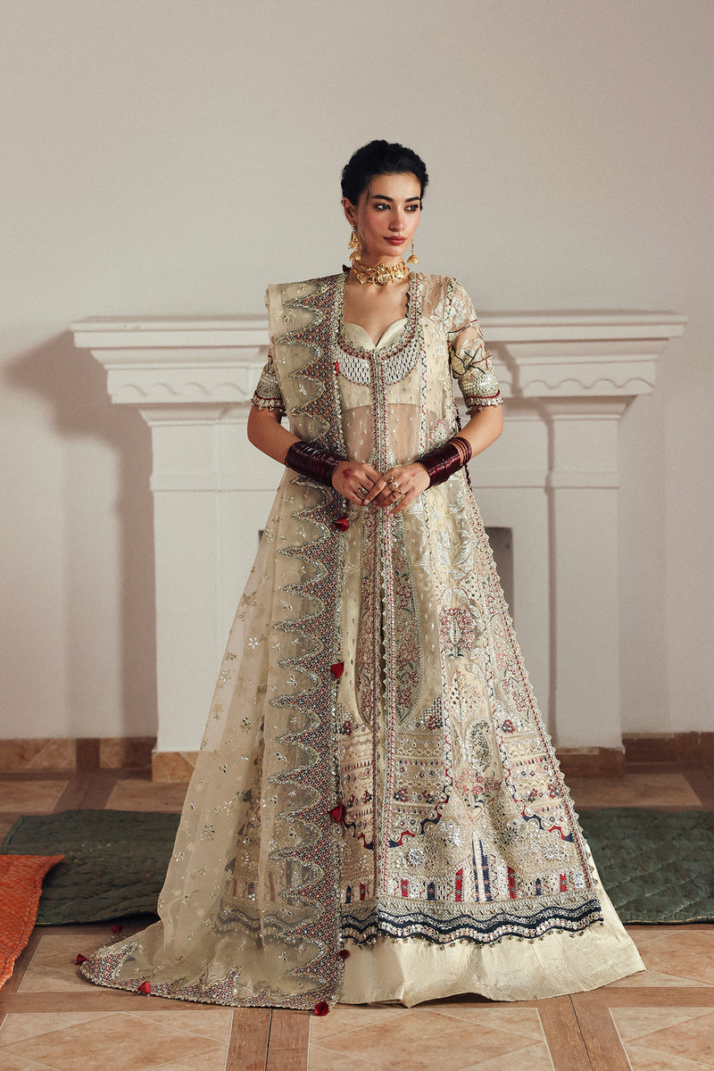 Afrozeh Shehnai Embroidered Organza Unstitched 3Pc Suit AFS-25-02 SHAHNAZ