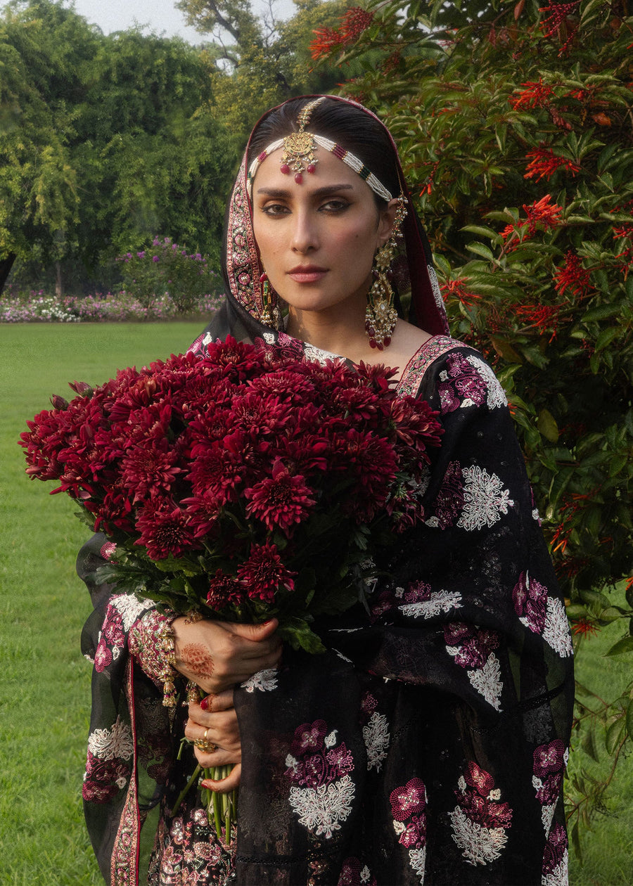 Hussain Rehar Festive Embroidered Korean Raw Silk Unstitched 3Pc Suit - SHAHNOOR
