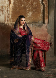 Hussain Rehar Massarat Embroidered Chiffon Unstitched 3Pc Suit - Shahrbano