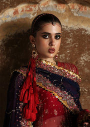 Hussain Rehar Massarat Embroidered Chiffon Unstitched 3Pc Suit - Shahrbano