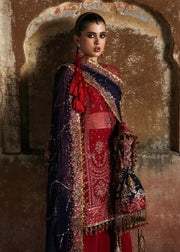 Hussain Rehar Massarat Embroidered Chiffon Unstitched 3Pc Suit - Shahrbano