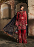 Hussain Rehar Massarat Embroidered Chiffon Unstitched 3Pc Suit - Shahrbano