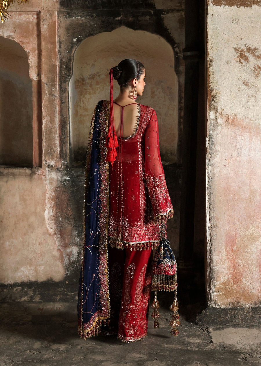 Hussain Rehar Massarat Embroidered Chiffon Unstitched 3Pc Suit - Shahrbano