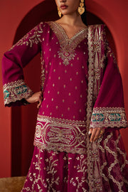 Afrozeh Divani Embroidered Raw Silk Unstitched 3Pc Suit AS-25-09 SHAMAL