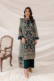 Farasha Lumiere Luxury Embroidered Organza Unstitched 3Pc Suit - Shamrock