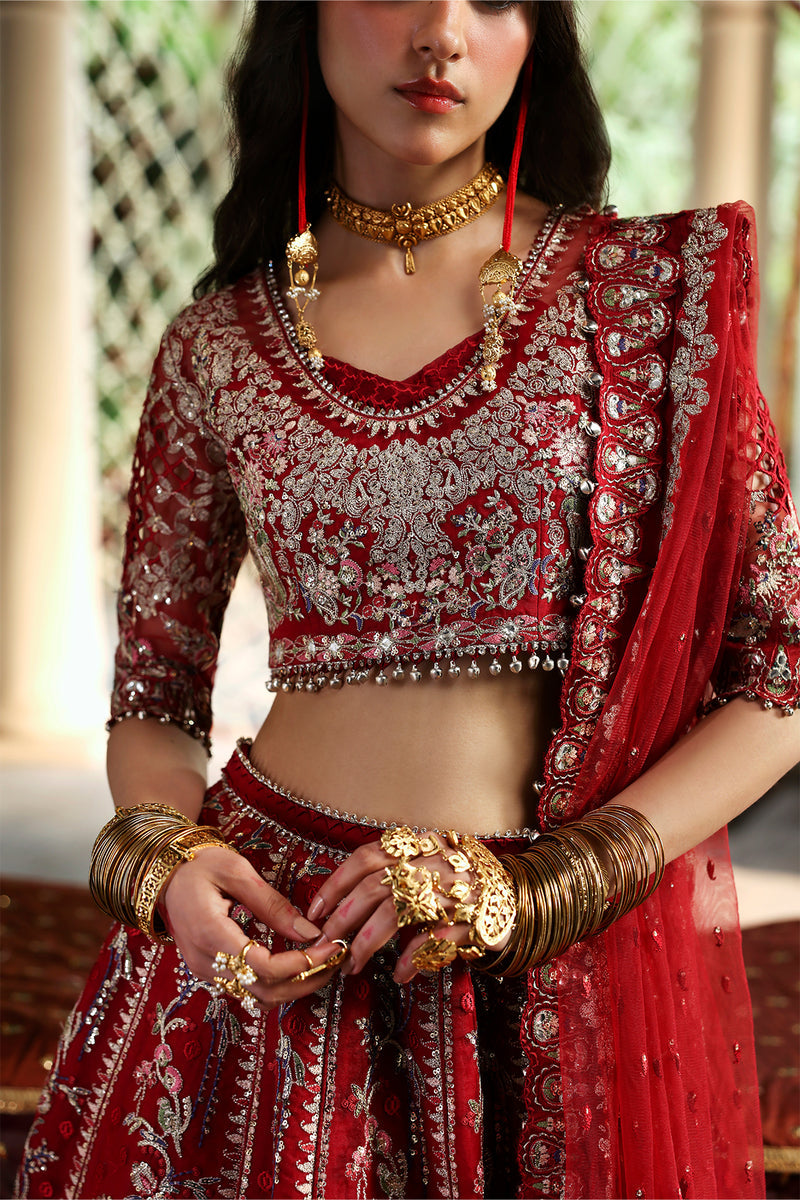 Afrozeh Shehnai Embroidered Organza Unstitched 3Pc Suit AFS-25-03 SHEEN