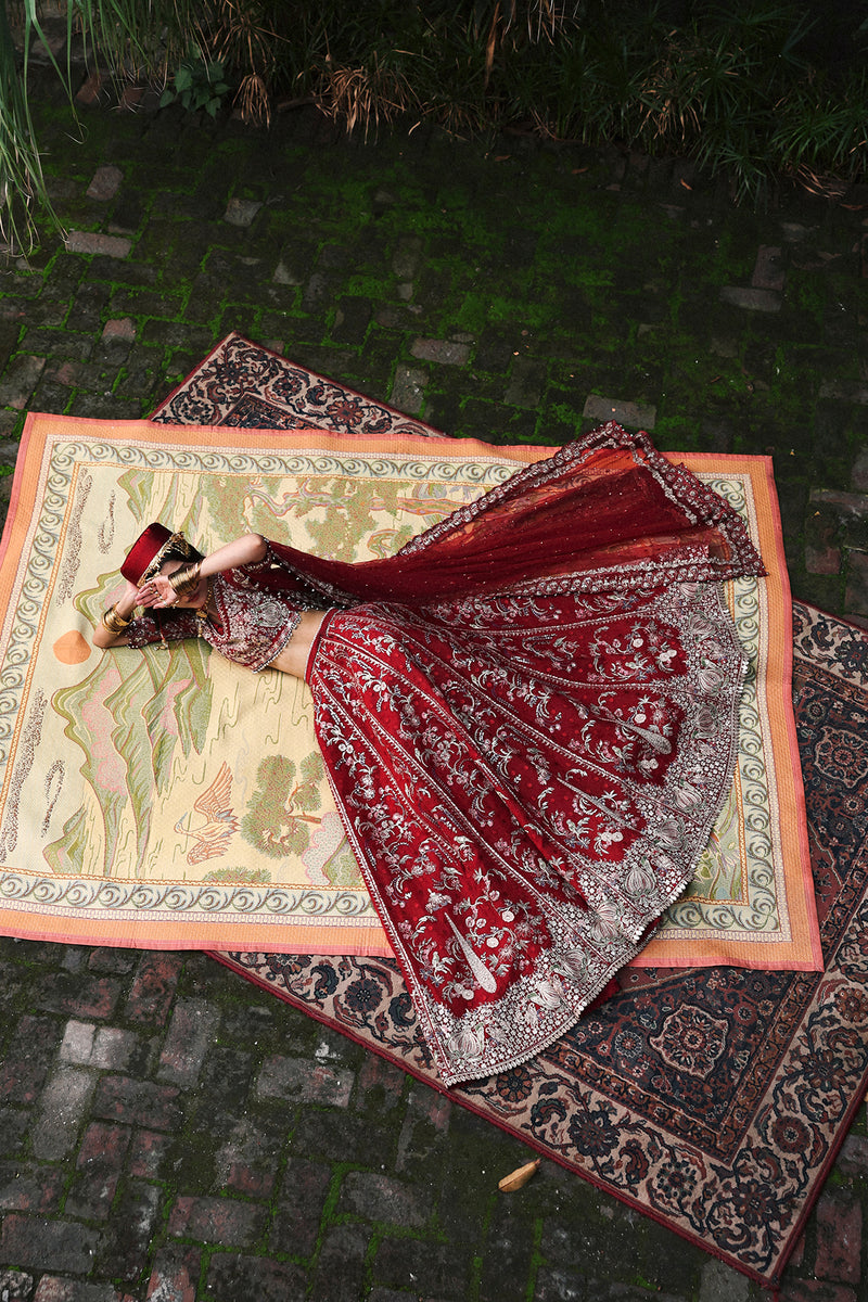 Afrozeh Shehnai Embroidered Organza Unstitched 3Pc Suit AFS-25-03 SHEEN