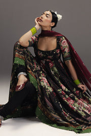 Zara Shahjahan Anarkali Embroidered Lawn Unstitched 3Pc Suit D-05 SHEHZADI