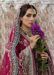 Hussain Rehar Festive Embroidered Korean Raw Silk Unstitched 3Pc Suit - SHER BANO