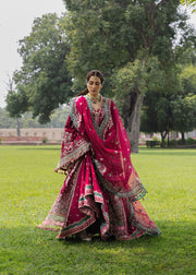 Hussain Rehar Festive Embroidered Korean Raw Silk Unstitched 3Pc Suit - SHER BANO