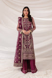 Farasha Lumiere Luxury Embroidered Net Unstitched 3Pc Suit - Sheryl