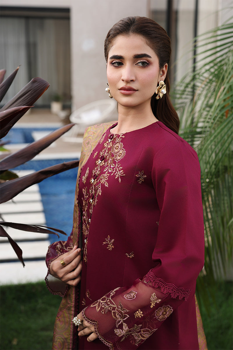 Rang Rasiya Florence Festive Embroidered Lawn Unstitched 3Pc Suit - SHIRIN
