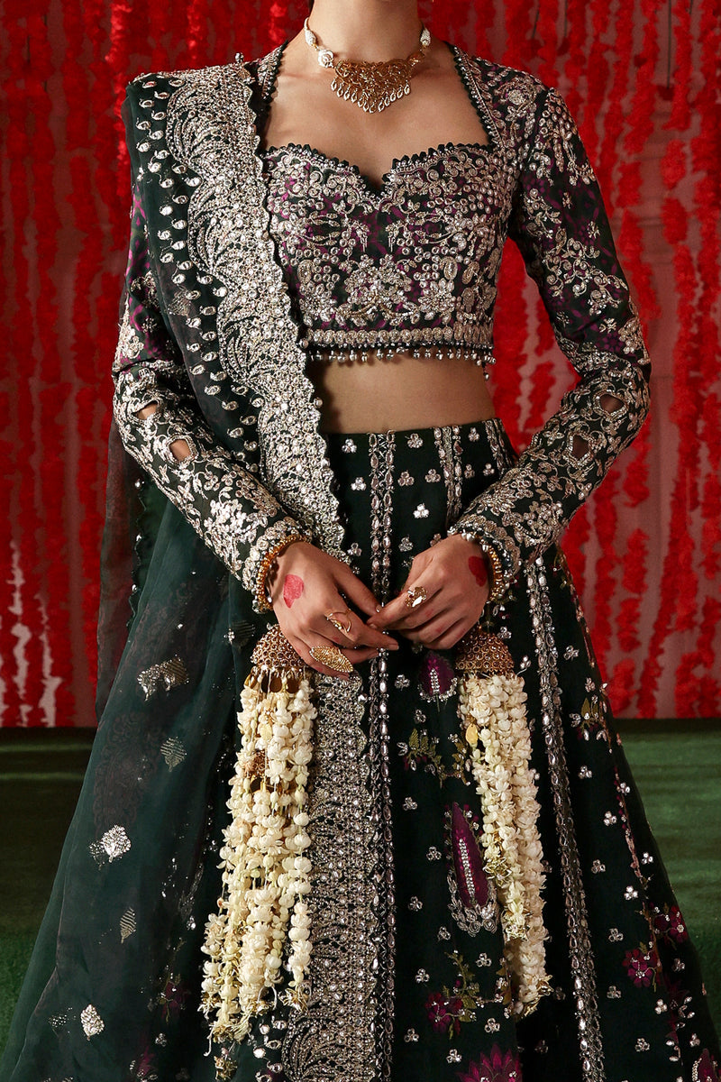 Afrozeh Shehnai Embroidered Organza Unstitched 3Pc Suit AFS-25-01 SHONGLAM