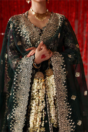 Afrozeh Shehnai Embroidered Organza Unstitched 3Pc Suit AFS-25-01 SHONGLAM
