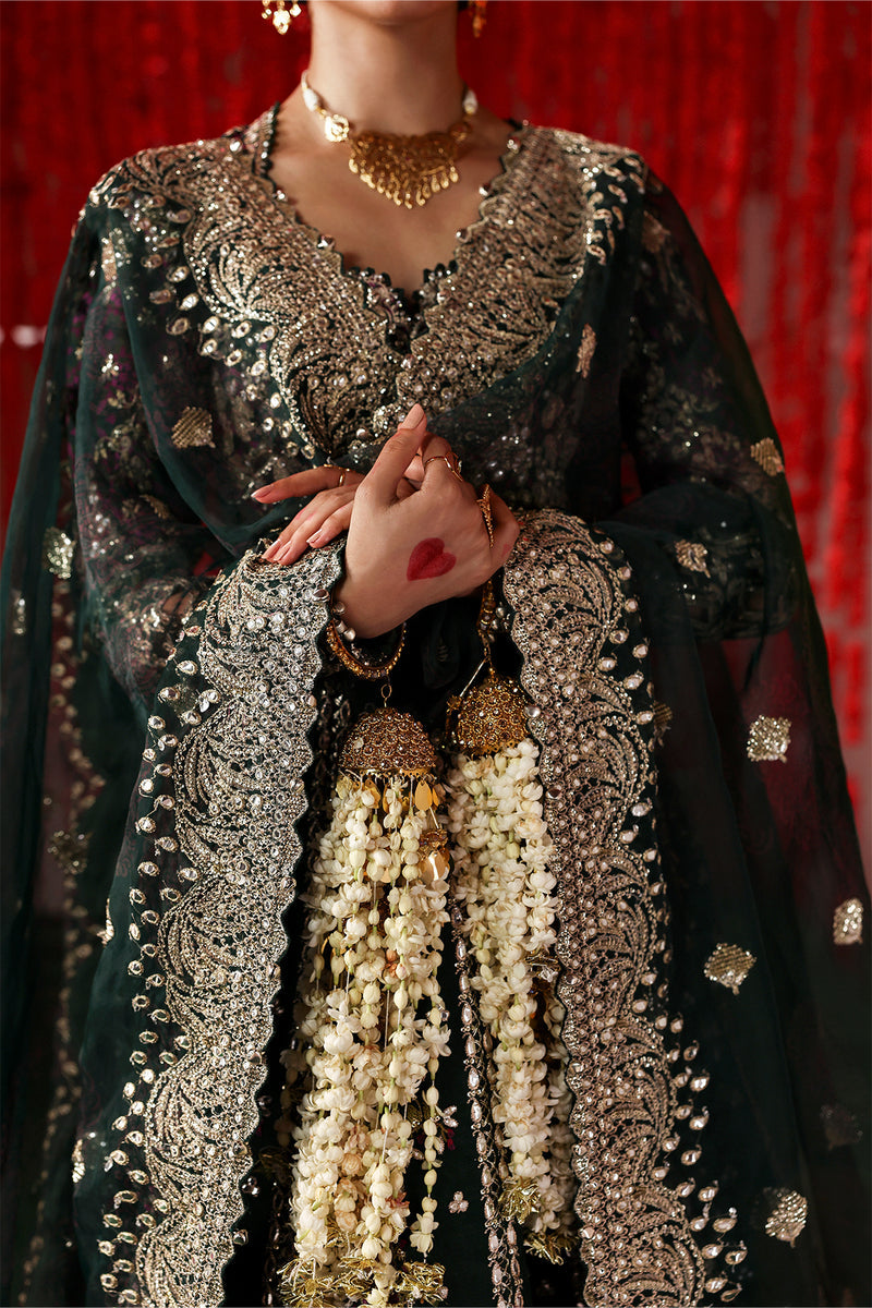 Afrozeh Shehnai Embroidered Organza Unstitched 3Pc Suit AFS-25-01 SHONGLAM