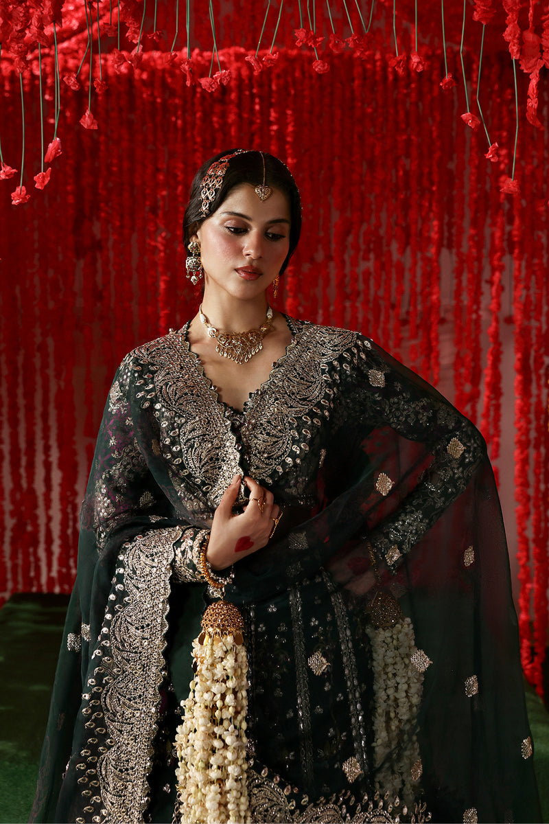 Afrozeh Shehnai Embroidered Organza Unstitched 3Pc Suit AFS-25-01 SHONGLAM