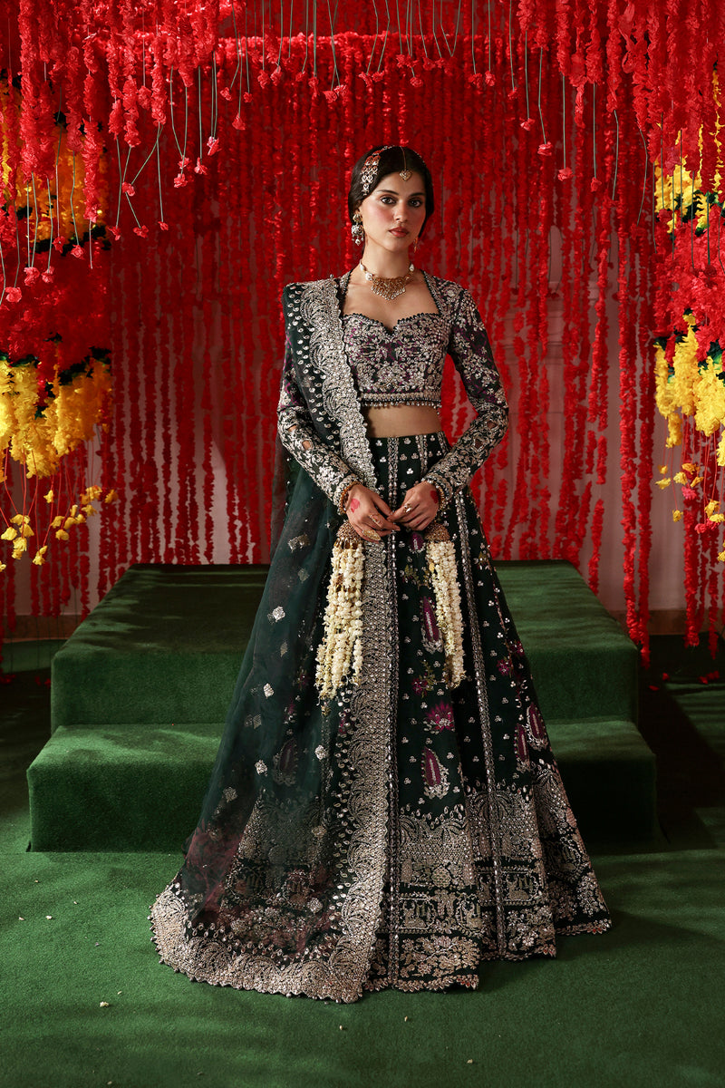 Afrozeh Shehnai Embroidered Organza Unstitched 3Pc Suit AFS-25-01 SHONGLAM