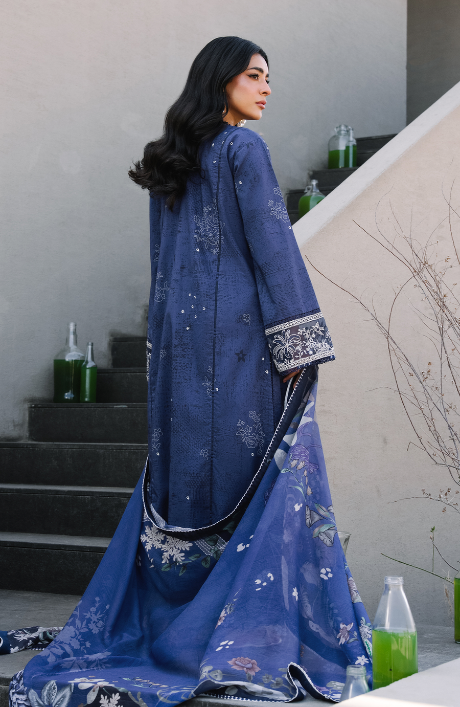 Seran Afsanah Embroidered Lawn Unstitched 3Pc Suit D-12 SIA