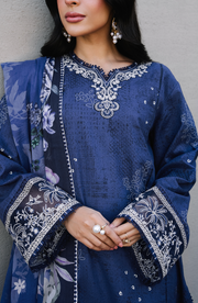Seran Afsanah Embroidered Lawn Unstitched 3Pc Suit D-12 SIA