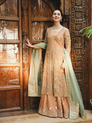 Saira Shakira Embroidered Net Unstitched Wedding Suit - SIENNA