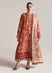 Hussain Rehar Embroidered Luxury Lawn Unstitched 3Pc Suit D-08 SIENNA
