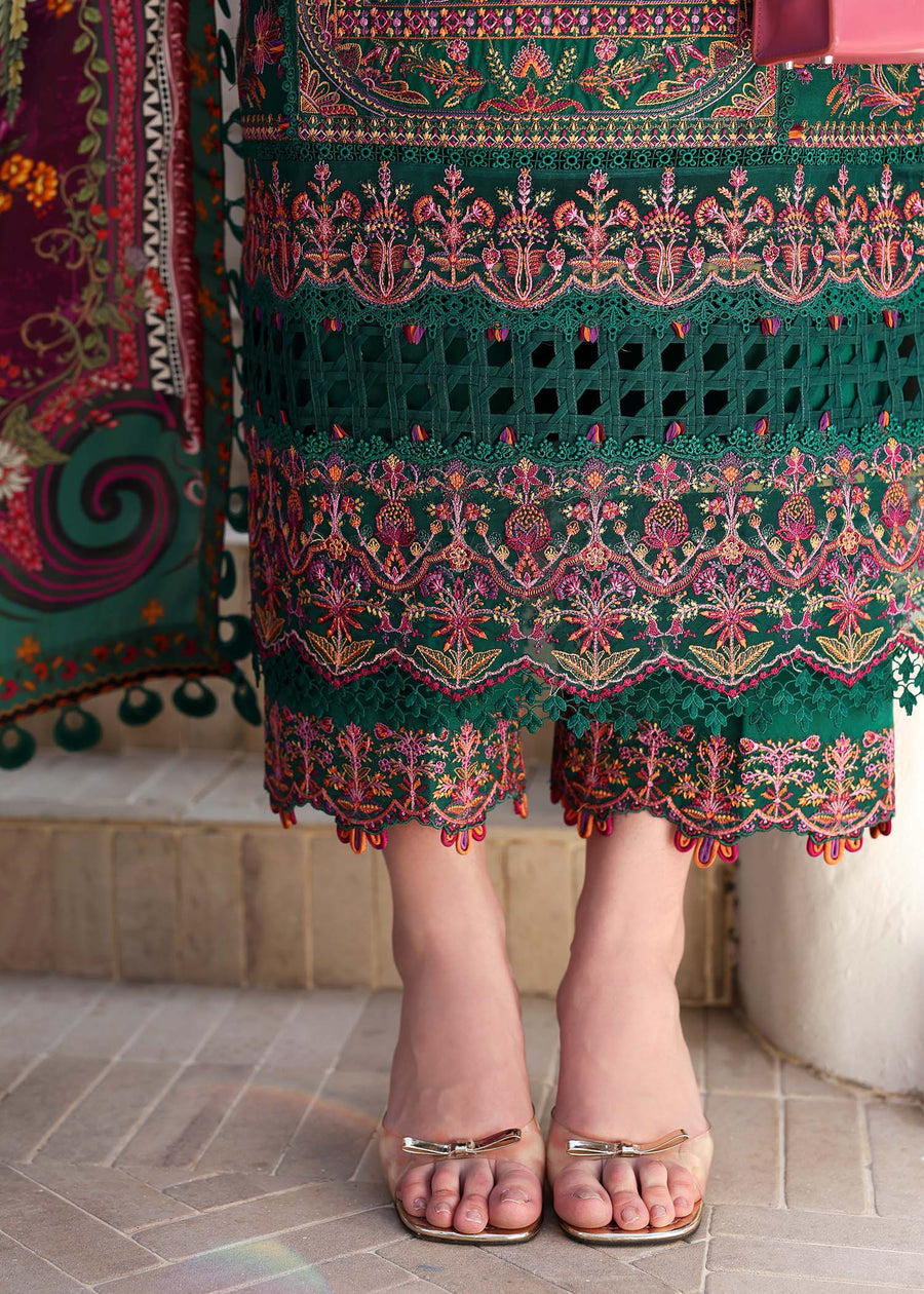 Kanwal Malik Elysia Embroidered Lawn Unstitched 3Pc Suit - SIERRA