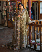 Mushq Broadway Embroidered Jacquard Unstitched 3Pc Suit - Silk Road