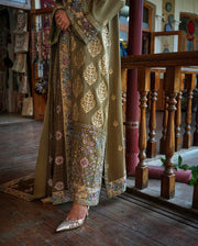 Mushq Broadway Embroidered Jacquard Unstitched 3Pc Suit - Silk Road