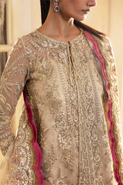 Afrozeh Dastangoi Embroidered Organza Unstitched 3Pc Suit AWS-07 SILKDAWN