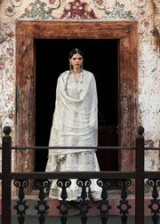 Hussain Rehar Massarat Embroidered Organza Unstitched 3Pc Suit - Sitara