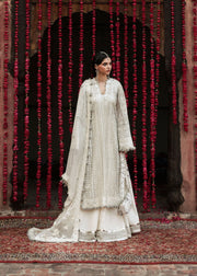 Hussain Rehar Massarat Embroidered Organza Unstitched 3Pc Suit - Sitara