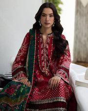 Liliana by Faiza Saqlain Embroidered Lawn Unstitched 3Pc Suit - Sivana