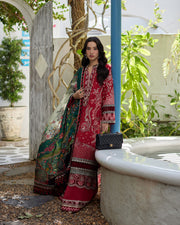 Liliana by Faiza Saqlain Embroidered Lawn Unstitched 3Pc Suit - Sivana