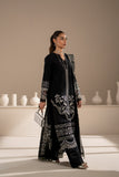 Aghaaz by Azzal Embroidered Lawn Unstitched 3Pc Suit - Siyah