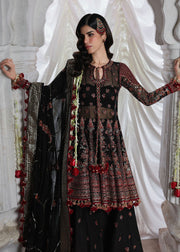 Hussain Rehar Festive Embroidered Chiffon Unstitched 3Pc Suit - Siyara