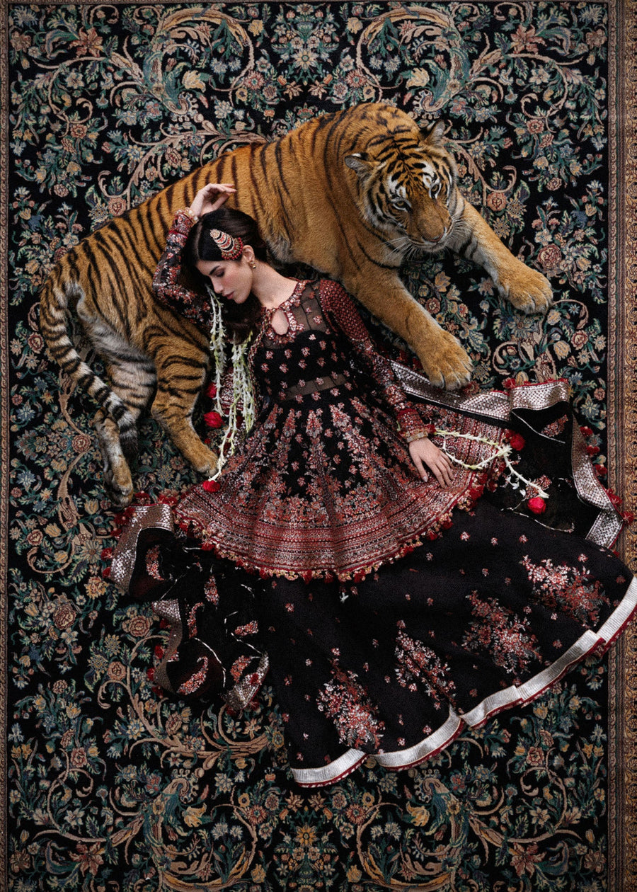Hussain Rehar Festive Embroidered Chiffon Unstitched 3Pc Suit - Siyara