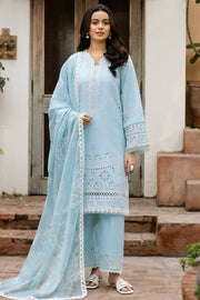 Farasha Summer Essentials Embroidered Lawn Unstitched 3Pc Suit - Sky Haze