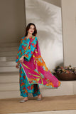 Feathers Premium Printed Lawn Unstitched 3Pc Suit Sky Petals-FT650