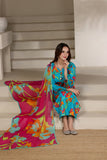 Feathers Premium Printed Lawn Unstitched 3Pc Suit Sky Petals-FT650