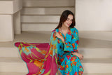 Feathers Premium Printed Lawn Unstitched 3Pc Suit Sky Petals-FT650