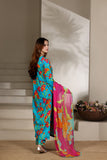 Feathers Premium Printed Lawn Unstitched 3Pc Suit Sky Petals-FT650