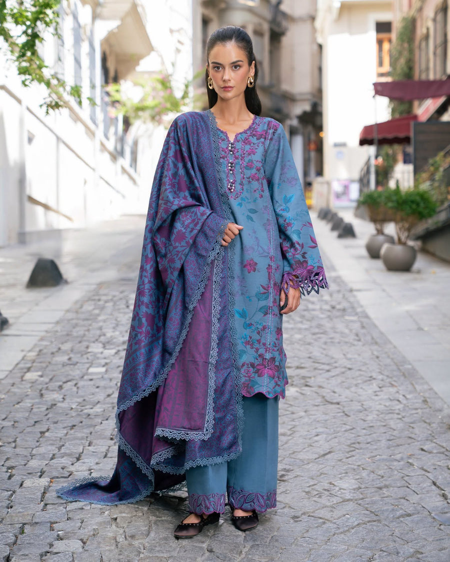 Meet Me In Istanbul by Rang Rasiya Unstitched Khaddar 3Pc Suit - SKYE