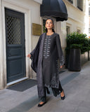 Meet Me In Istanbul by Rang Rasiya Unstitched Linen 3Pc Suit - SLATE