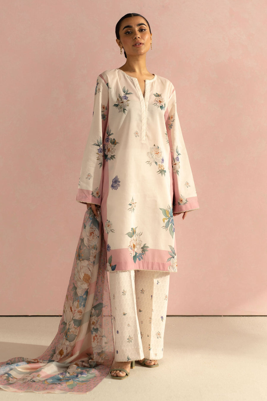 Coco by Zara Shahjahan Prints Unstitched Lawn 3Pc Suit D-02B SOFIA