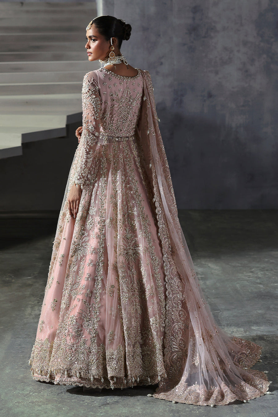 Afrozeh Embroidered Luxury Bridal Net Unstitched 3Pc Suit AFB-24-02 SOFIA