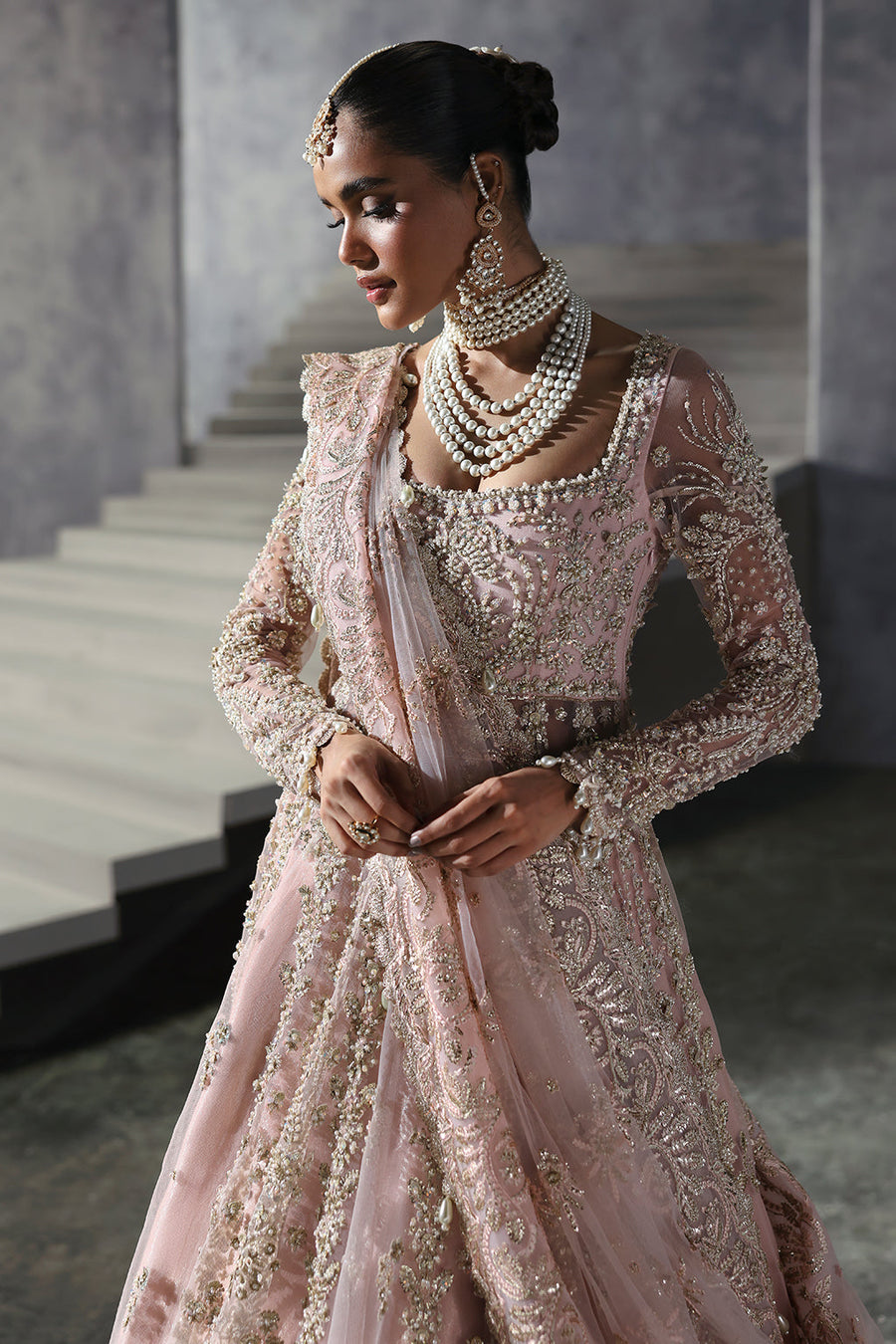 Afrozeh Embroidered Luxury Bridal Net Unstitched 3Pc Suit AFB-24-02 SOFIA