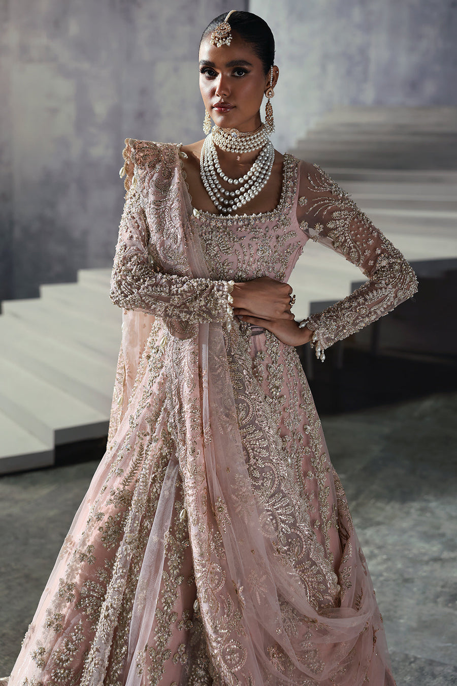 Afrozeh Embroidered Luxury Bridal Net Unstitched 3Pc Suit AFB-24-02 SOFIA
