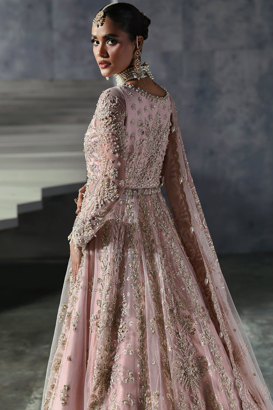 Afrozeh Embroidered Luxury Bridal Net Unstitched 3Pc Suit AFB-24-02 SOFIA