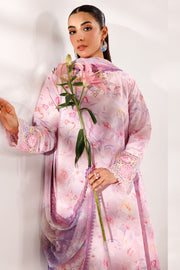 Farasha Summer Essentials Embroidered Lawn Unstitched 3Pc Suit - Soft Aura